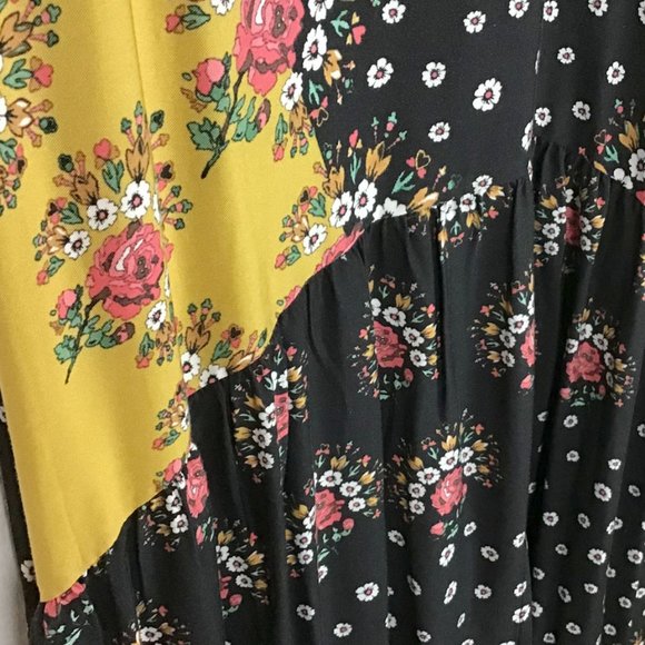 Farm Rio X Anthropologie Floral Blocked Long Sleeve Maxi Dress - Picture 10 of 16